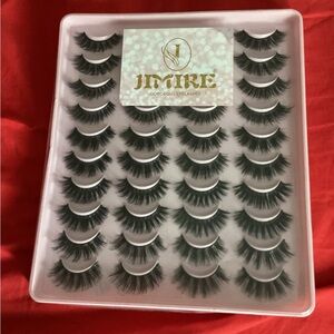 20 PAIRS JIMIRE Black Fluffy FAKE Eyelashes